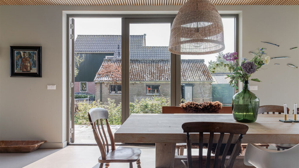 Interieur van schuurwoning