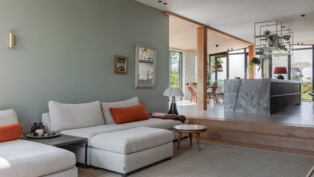 Interieur van schuurwoning